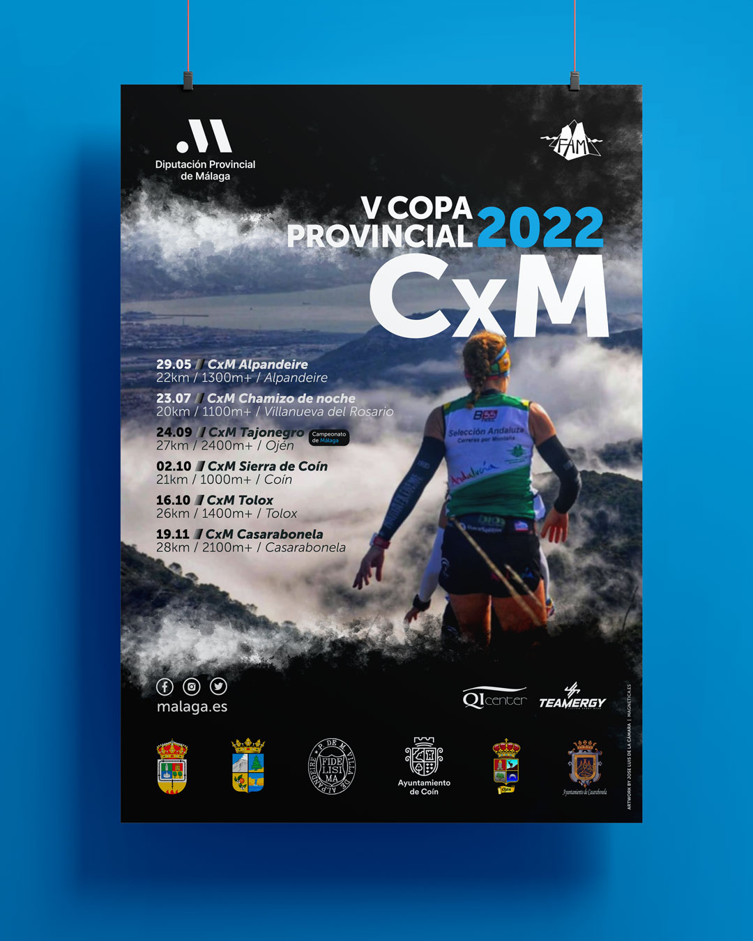 Diseño de cartel para la Copa Provincial CxM de Málaga 2022