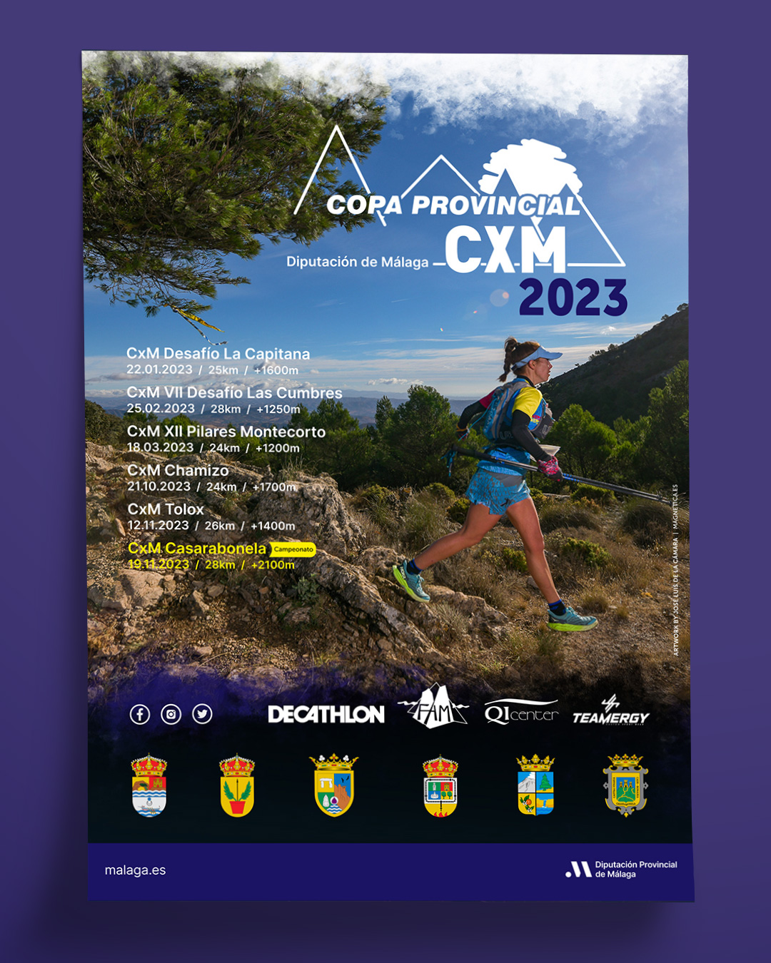 Diseño de cartel para la Copa Provincial CxM de Málaga 2023