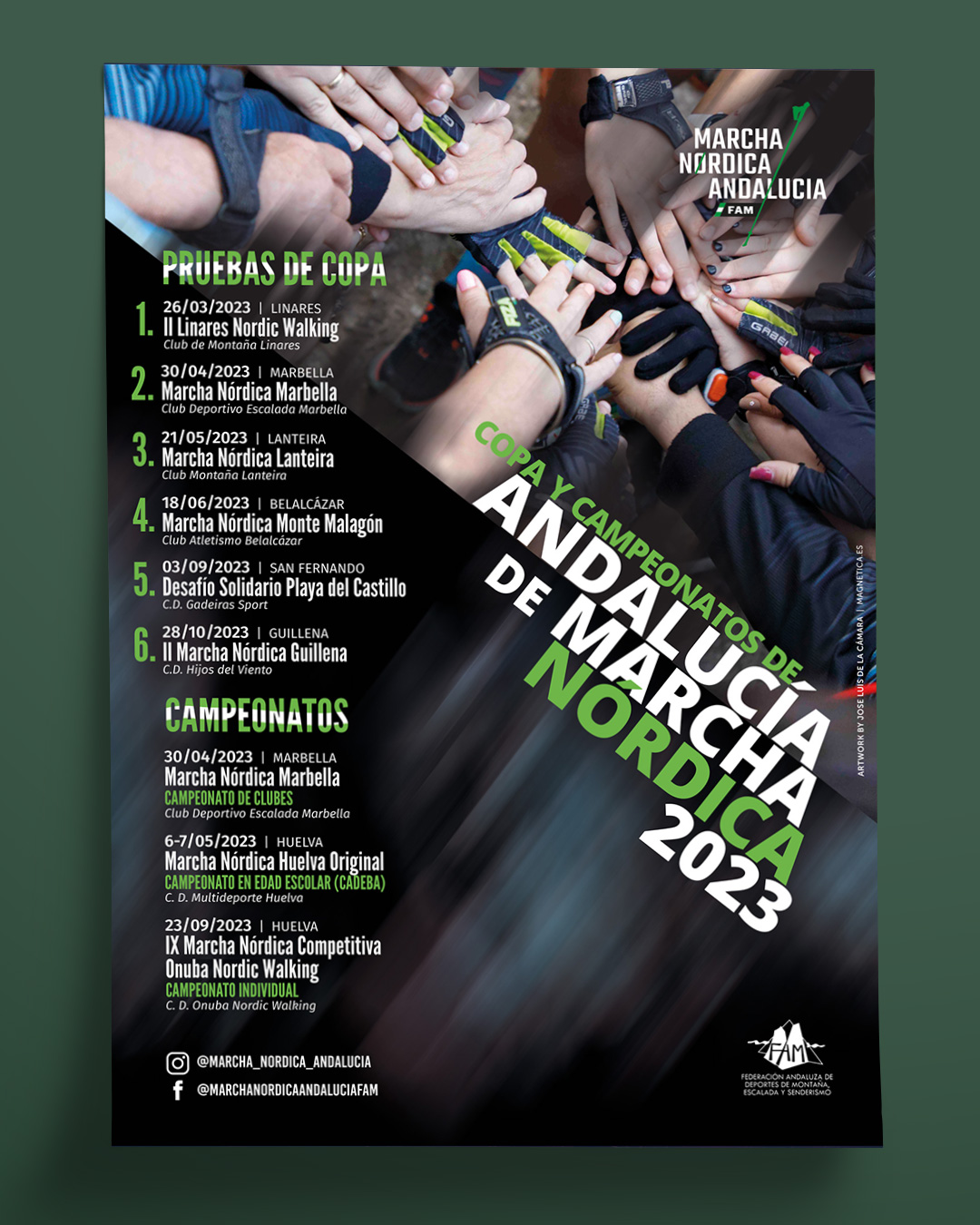Diseño de Cartel Copa Marcha Nórdica Andalucía FAM 2023